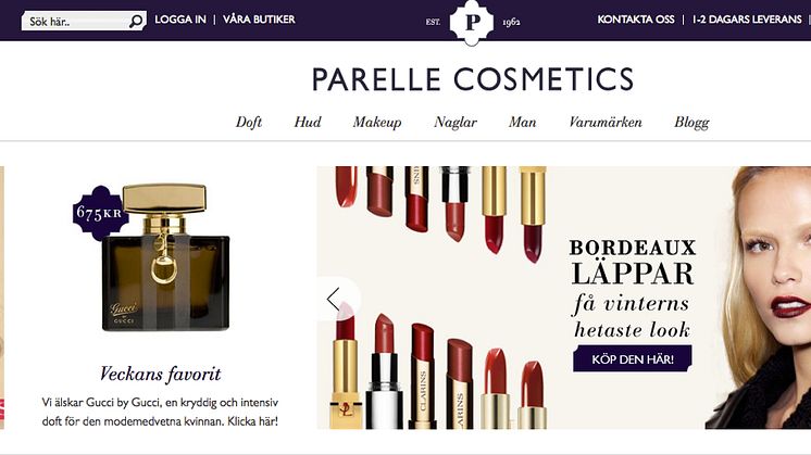 Parelle.se på dator