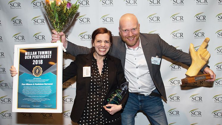 Madelene Bernaxel, Peo Nilsson, årets campingföretagare 2018