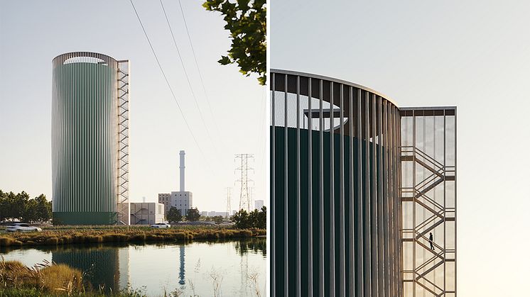 Timglaset är gestaltat för att bli en del av Malmös ensemble av höga byggnader med platsspecifik identitet för norra hamnen.