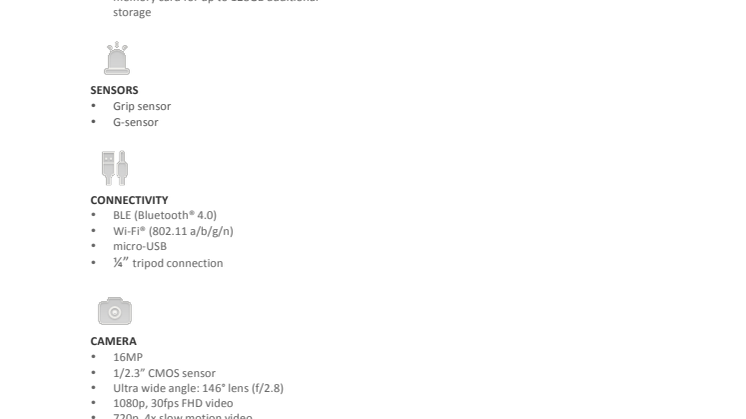 HTC RE Specifications