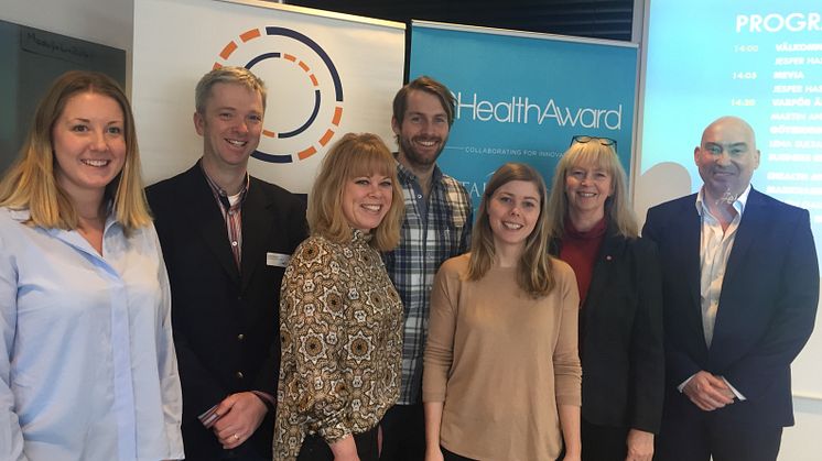 Amanda Ledin, Mevia, Anders Persson, Sahlgrenska Science Park, Lena Sultanovic Magnusson, Business Region Göteborg, Jesper Hassel, Mevia, Linnea Olsson, Mevia, Cecilia Dalman Eek, Sahlgrenska Universitetssjukhusets styrelse, Steven Gallagher, Cerner