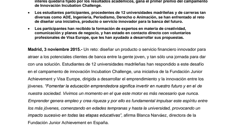 Jóvenes emprendedores diseñan ideas innovadoras para crear la banca del futuro