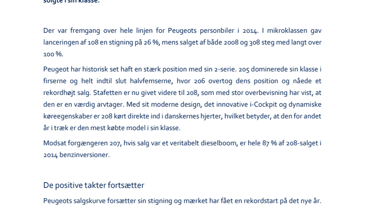 Peugeot 208 har indtaget Danmark