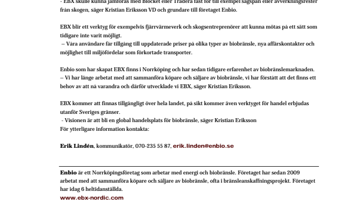 Biobränsle nu på webben!