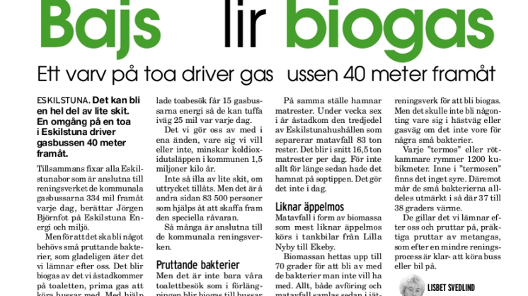 Bajs blir Biogas 
