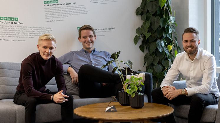 Anders Linddahl, Simon Børsting og Samuel Glaes, partnere hos Aveo A/S