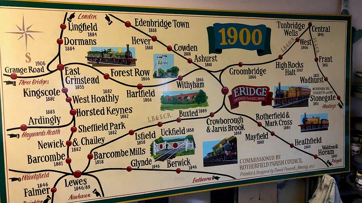Eridge mural rail map