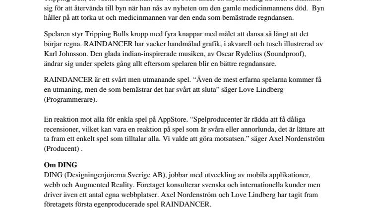 Nytt iPhone-spel ska få folk att dansa regndans.