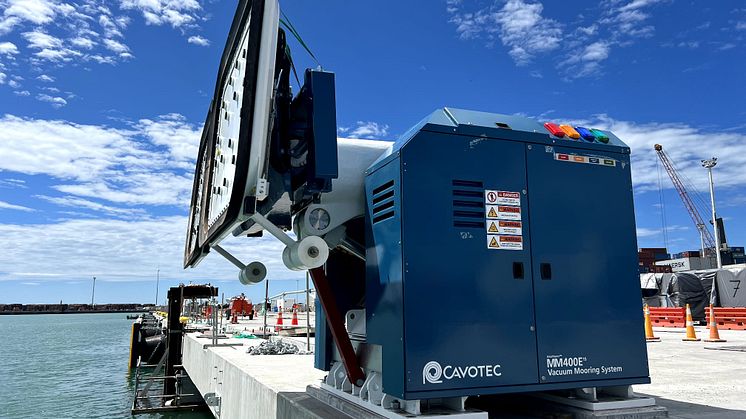 MoorMaster uses remote controlled automated vacuum pads to moor and release vessels in seconds.