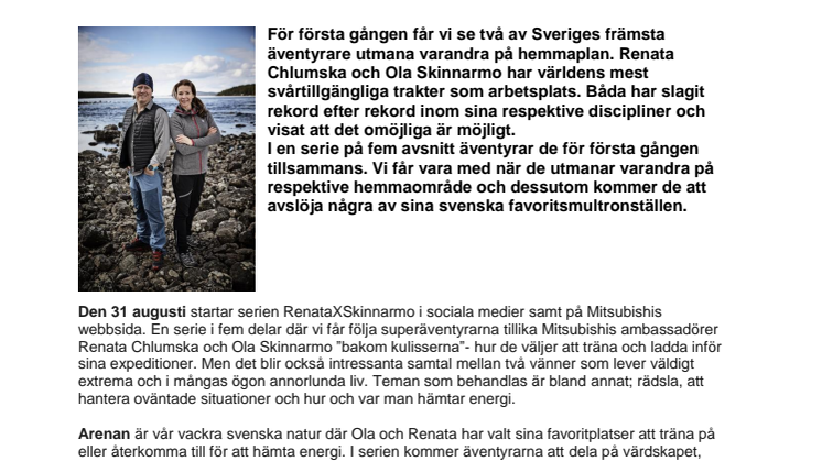 RenataXSkinnarmo - Sveriges främsta äventyrare i unikt samarbete