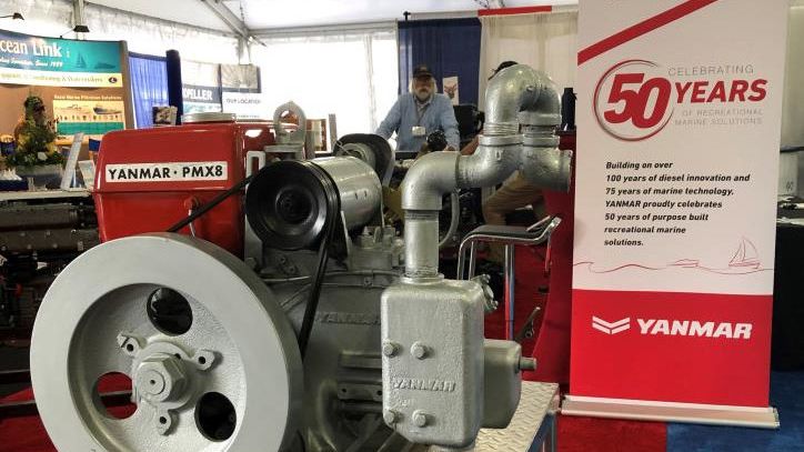 YANMAR is celebrating 50 years of recreational marine solutions at the US Sailboat Show in Annapolis this week with a display featuring its 1971 purpose-built PMX engine