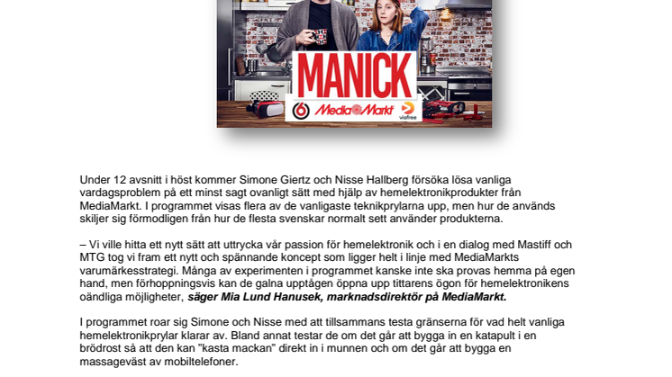 MediaMarkt hyllar teknikälskare i nytt tv-format