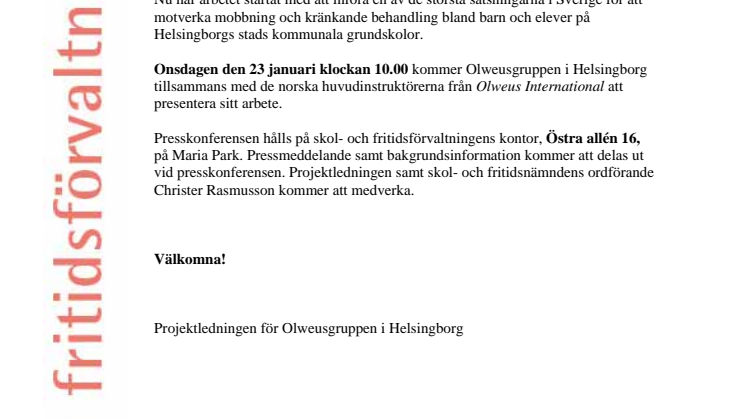 Pressinbjudan: En av Sveriges största satsningar någonsin