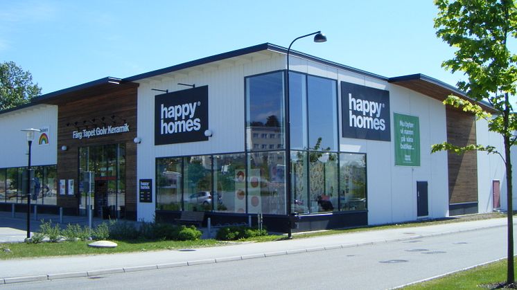Happy Homes skyltar upp