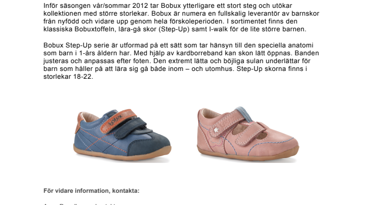 BOBUX - Lära-Gå-Skor vår/sommar 2012