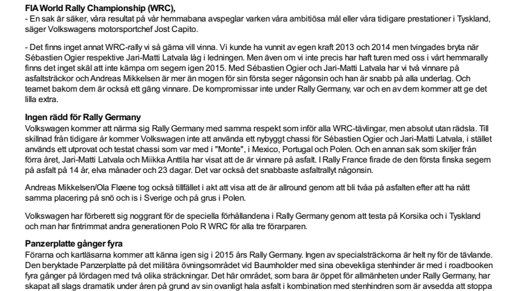 Volkswagen väntar på första hemmasegern