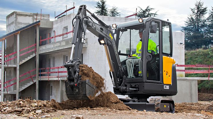 Volvo EC20D minigrävare - frilagd
