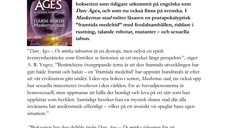 Svensk författare skriver dystopi med HBTQ-tematik