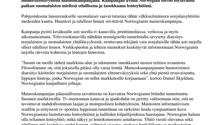  Norwegianilla vahva kampanja edullisempien lentojen puolesta