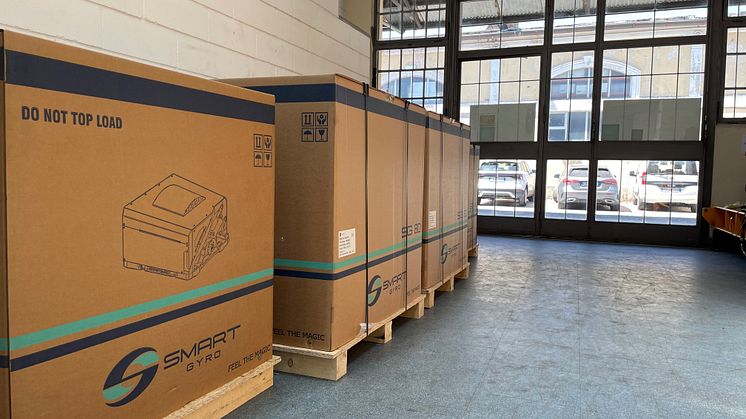Hi-res image - Smartgyro - The shipping area for the Smartgyro gyro stabilizers at the new headquarters in La Spezia, Italy