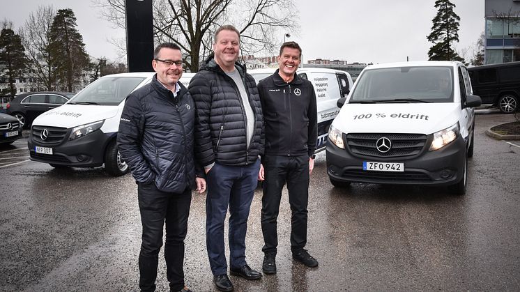 Eldrivna Mercedes-Benz eVito levererades till Budcompaniett i Stockholm