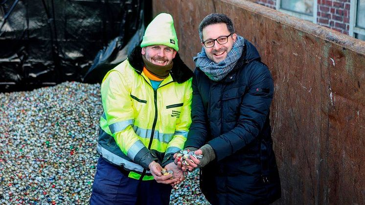 Weltrekordhalter Ingo Petermeier und Carsten Frederik Buchert von der Felix Burda Stiftung
