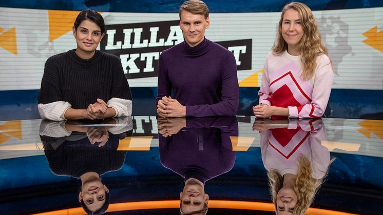 Lilla Aktuellt: Aida Pourshahidi, Kristoffer Fransson och Malin Andersson, nominerade i kategorin Årets Röst 2018
