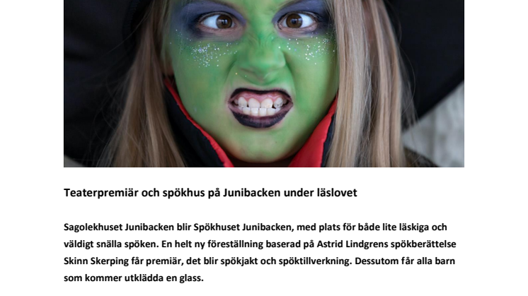 Teaterpremiär och spökhus på Junibacken under läslovet