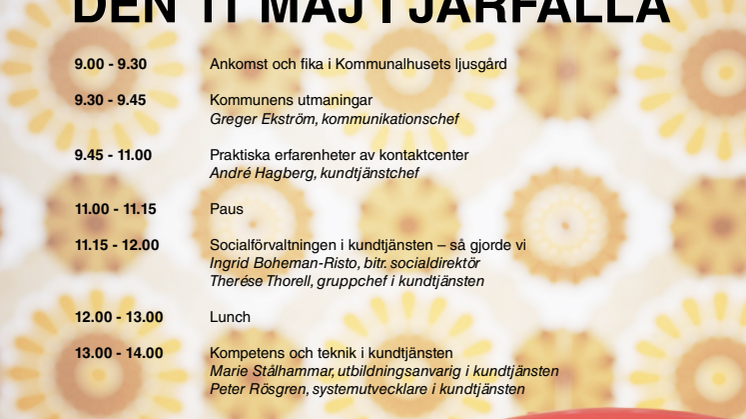 Programblad 11 maj - Från växel till kundtjänst