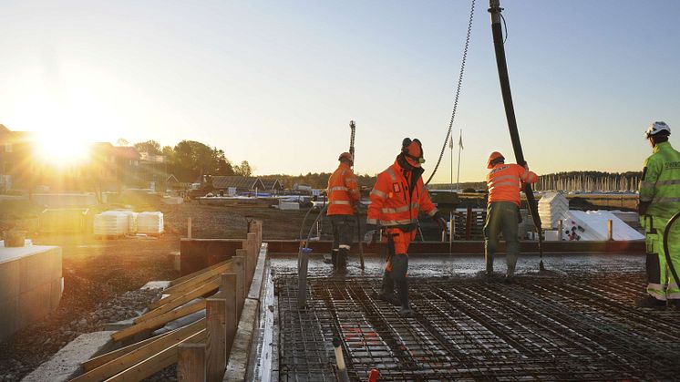 Concrete work. Photo: Peab