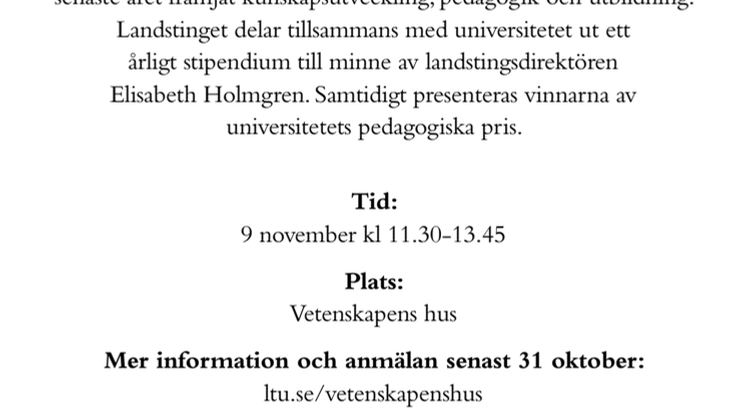 Välkommen till prisceremoni