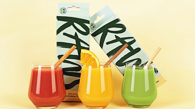 Utmärkta sugrör som även blir en vacker dekoration i drinken.