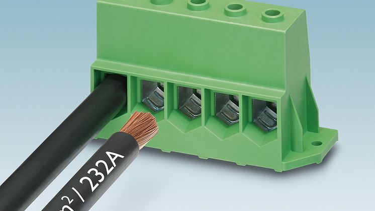 High-current PCB terminal for power electronics