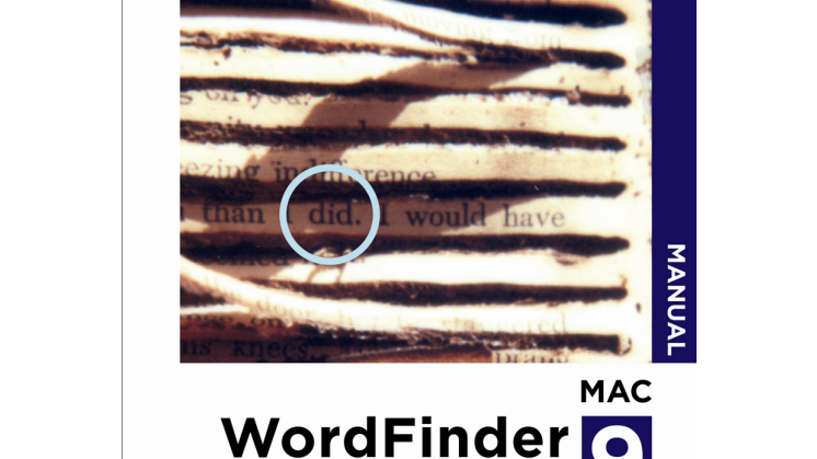Manual för WordFinder 9 Professional, Mac