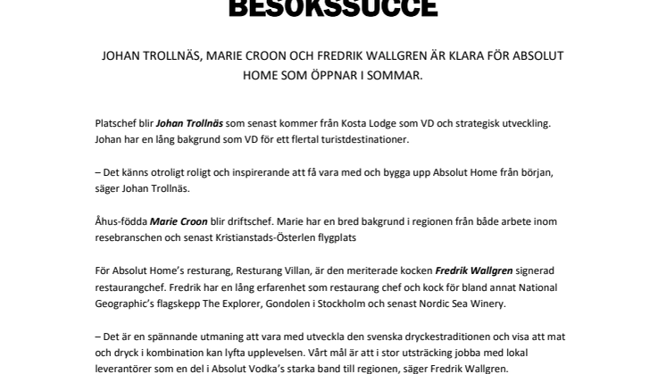 Här är teamet som ska göra Absolut Home i Åhus till en besökssuccé