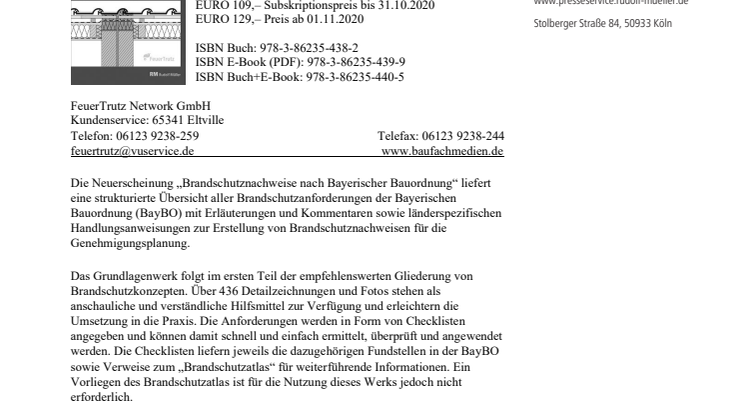 Brandschutznachweise nach Bayerischer Bauordnung