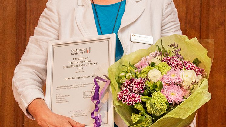 Stockholmsmässan får pris för jämställdhetsarbete