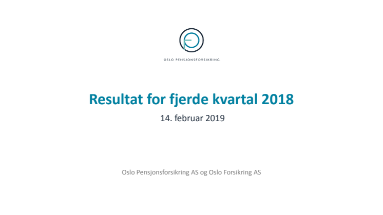 OPFs resultatpresentasjon Q4 2018