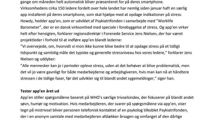 Nyudviklet app hjælper rengøringsvirksomhed med at opdage tegn på stress blandt 150 ledere