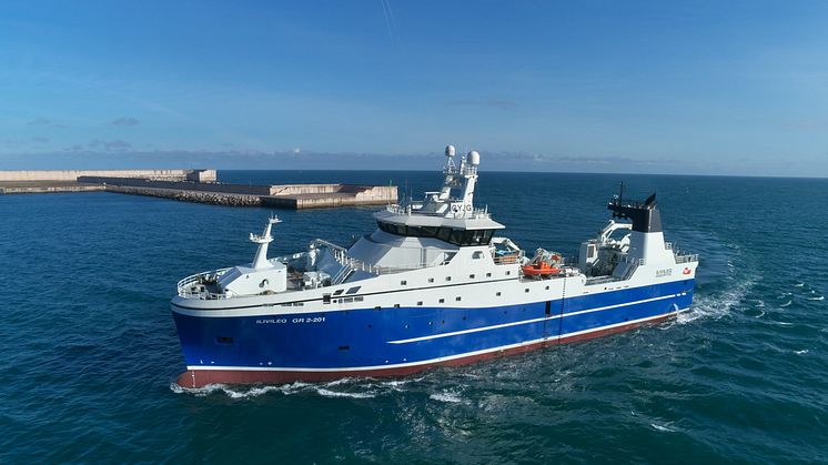 The KONGSBERG-designed NVC 375 WP freezer trawler Ilivileq combines safety, efficiency and sustainability 