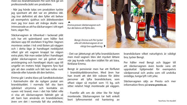 Varför ska vi ha brandsläckare på hjul?