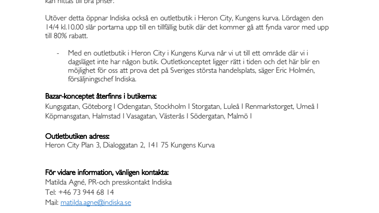 Indiska lanserar Bazar – nytt koncept i butik