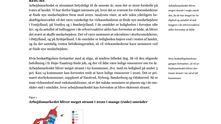 Analyse fra Dansk Erhverv - Rekrutteringsudfordringer