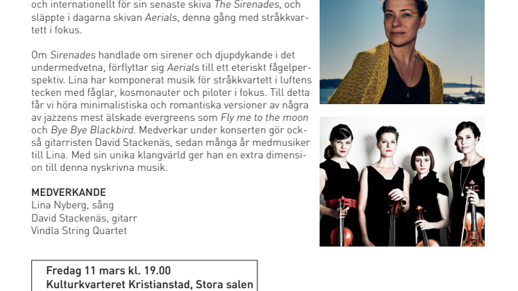 Lina Nyberg möter Vindla String Quartet