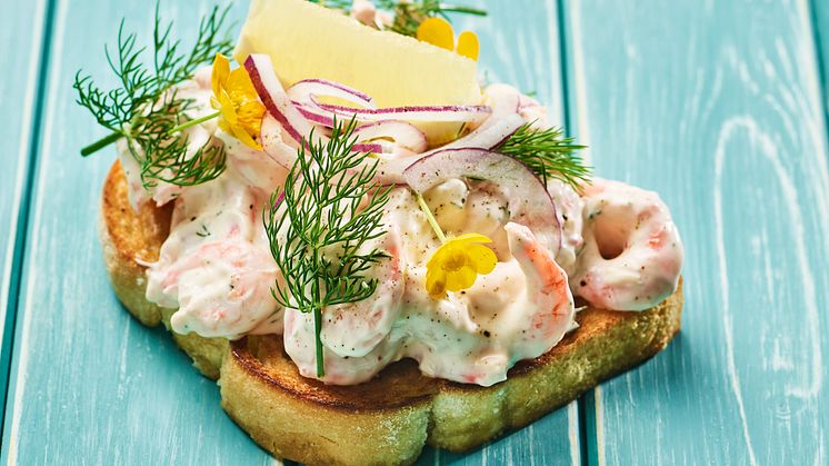 Toast Skagen er en av de mest populære forrettene i Sverige. Foto: Tom Haga