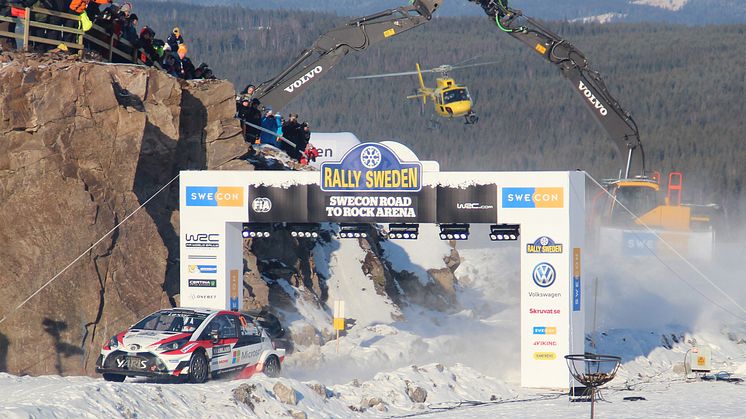 Jari Matti Latvala kör in i Swecon Road to Rock Arena