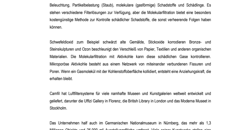 Mit sauberer Luft die Vergangenheit bewahren    |    Die Kunst der Luftreinigung