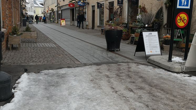 Storgatan i Vadstena med markvärme