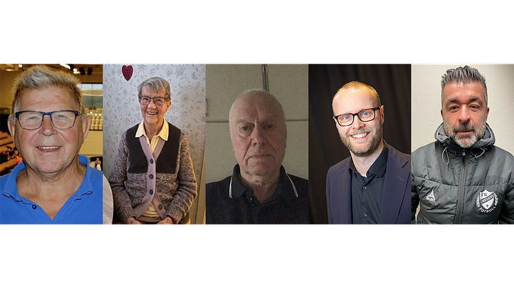Energiklappen 2022 delas mellan Björn Nyberg, Ingegärd Carlsson, Anders Ericsson, Rickard Larsson och Aleksander Lazarevic. Foton: privata