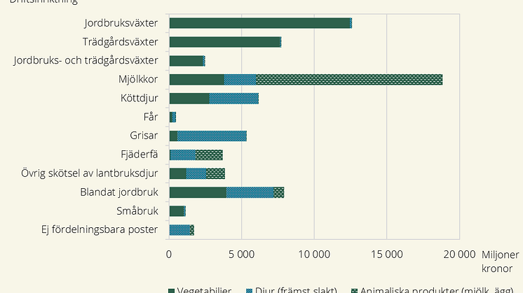 Produktionsvärde per driftsinriktning